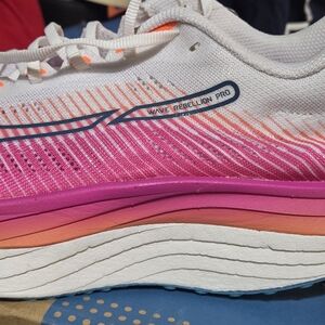 Mizuno Women's Wave Rebellion Pro Running Shoes - Pink and White